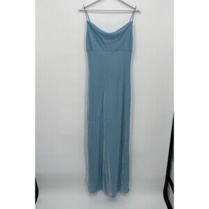 De Laru Sheila Yen Blue Sparkle Long Formal Dress 90s Size 11/12